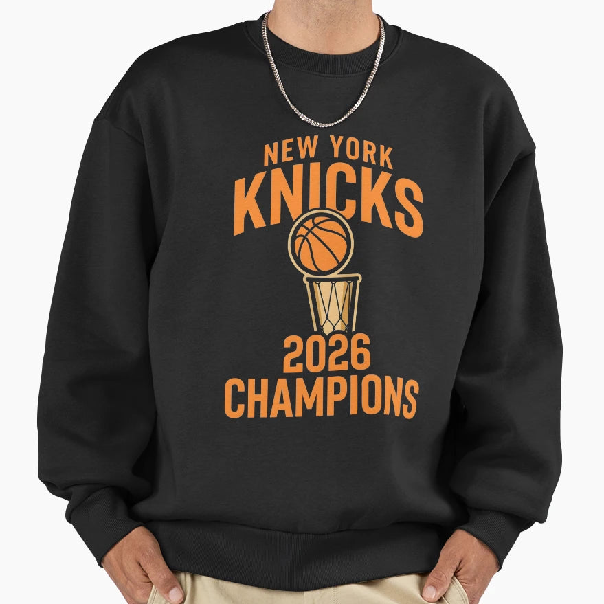 New York Knicks Championship 2026 Ny Sweatshirt - Minimalist Print Unisex - T-Shirt, Sweatshirt, Hoodie