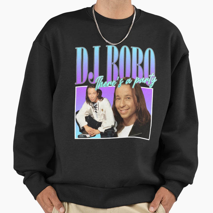 Dj Bobo 90S Eurodance Sweatshirt - Custom Art Print Unisex - T-Shirt, Sweatshirt, Hoodie