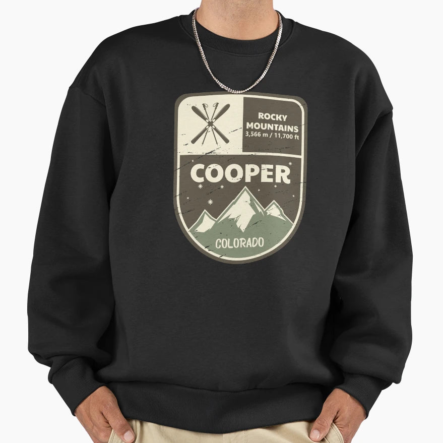 Cooper Rocky Mountains Colorado Sweatshirt - Custom Art Print for Adults - T-Shirt, Sweatshirt, Hoodie