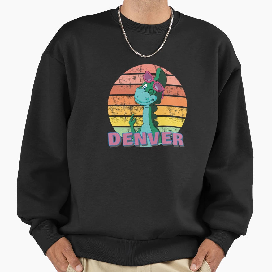 Denver Last Dinosaur Funny Sweatshirt - Aesthetic Graphic Unisex - T-Shirt, Sweatshirt, Hoodie