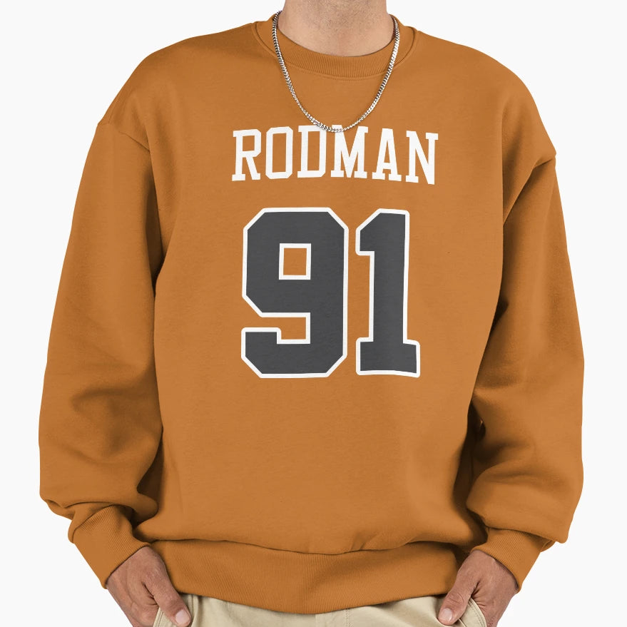 Dennis Rodman 91 Bulls Sweatshirt - Graphic Print Men Women - T-Shirt, Sweatshirt, Hoodie