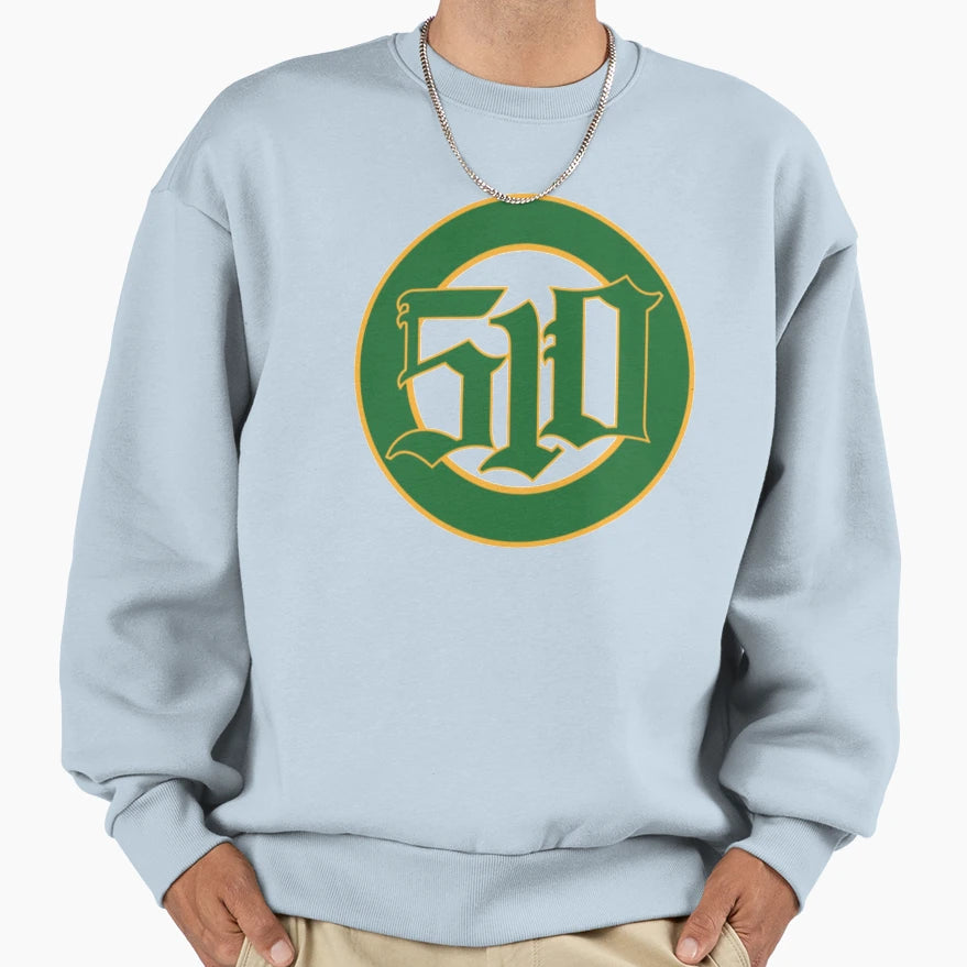 Baseball Oakland 510 Area Code Sweatshirt - Casual Everyday Wear for Adults - T-Shirt, Sweatshirt, Hoodie