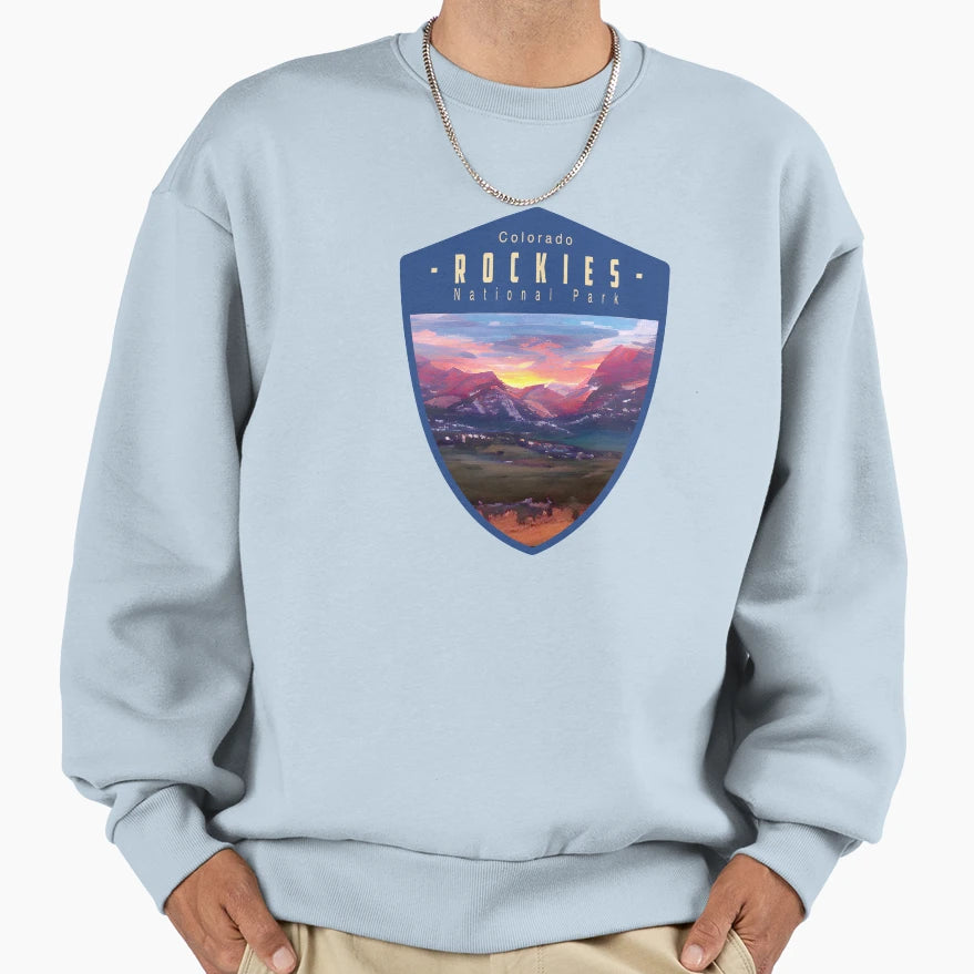 Travel Painting Colorado Rockies Sweatshirt - Novelty Apparel Unisex - T-Shirt, Sweatshirt, Hoodie