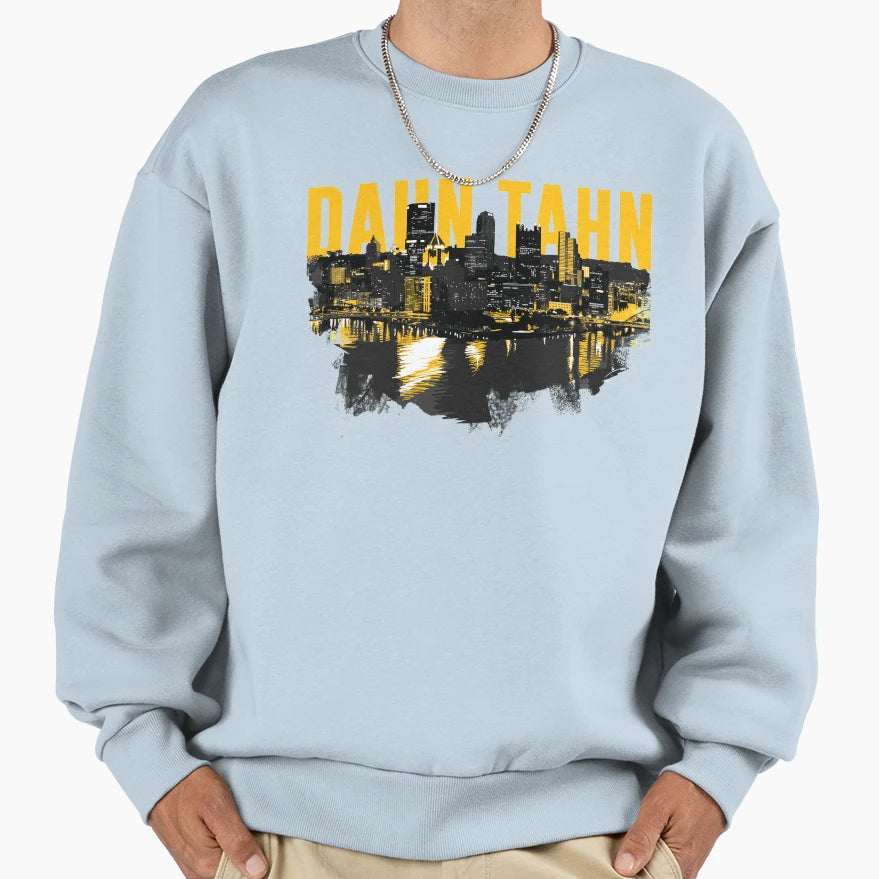Dahn Tahn Pittsburgh Skyline Sweatshirt - Aesthetic Graphic Unisex - T-Shirt, Sweatshirt, Hoodie
