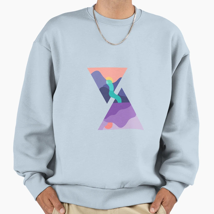 Triangle Splash Sweatshirt - Trendy Graphic for Adults - T-Shirt, Sweatshirt, Hoodie