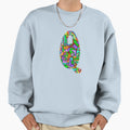 Psychedelic Monogram Initial Sweatshirt - Fun Novelty Design for Adults - T-Shirt, Sweatshirt, Hoodie