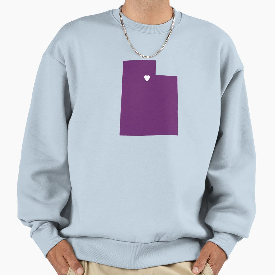 Utah Love Purple Sweatshirt - Novelty Apparel Men Women - T-Shirt, Sweatshirt, Hoodie