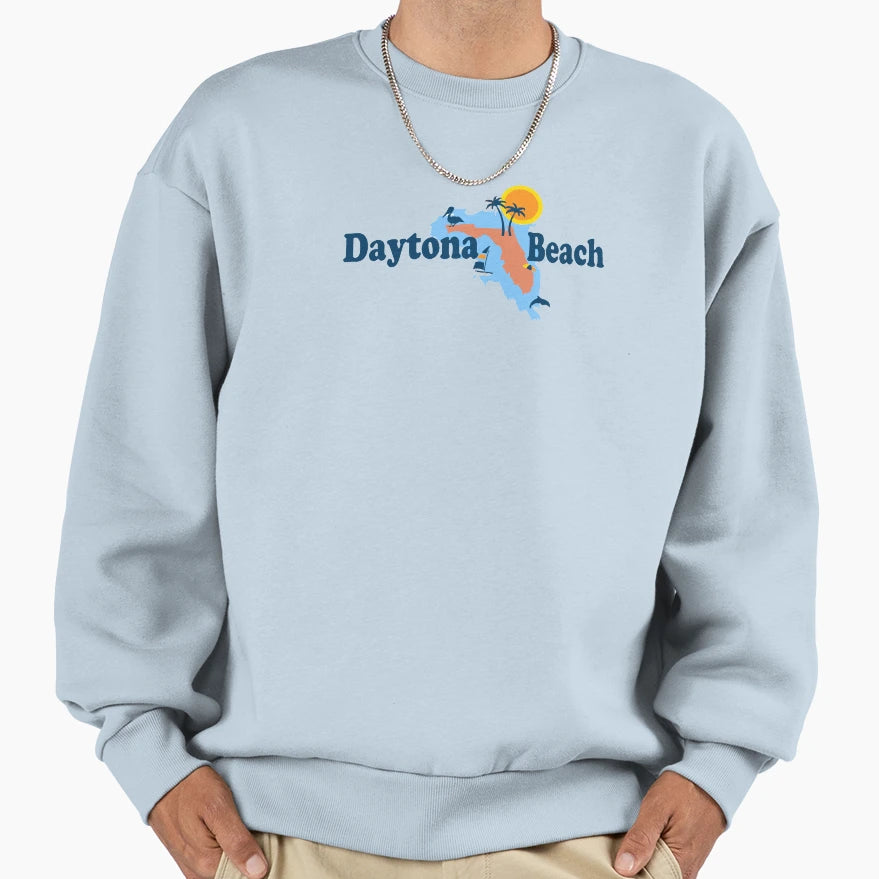 Daytona Beach Sweatshirt - Graphic Print for Adults - T-Shirt, Sweatshirt, Hoodie