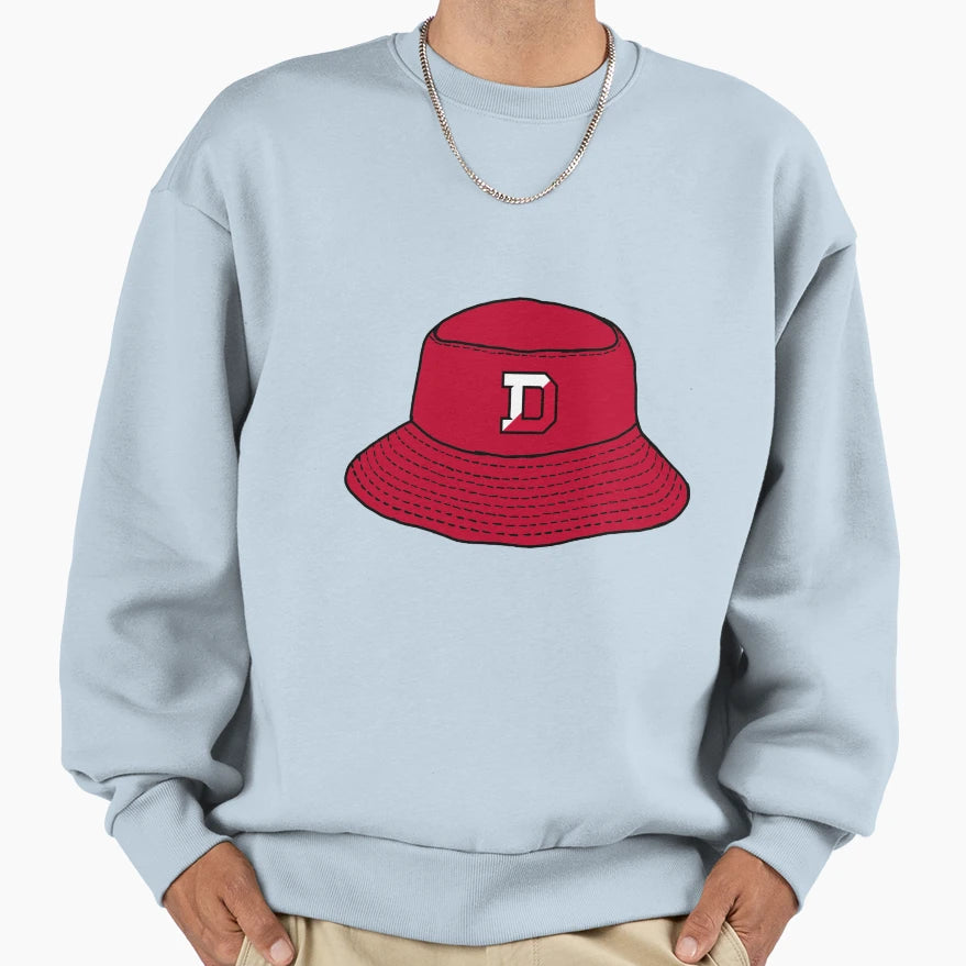 Denison Bucket Hat Sweatshirt - Trendy Graphic for Adults - T-Shirt, Sweatshirt, Hoodie