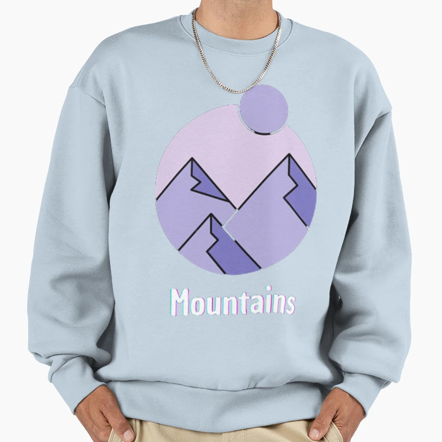 Mountains Sweatshirt - Unique Graphic for Adults - T-Shirt, Sweatshirt, Hoodie
