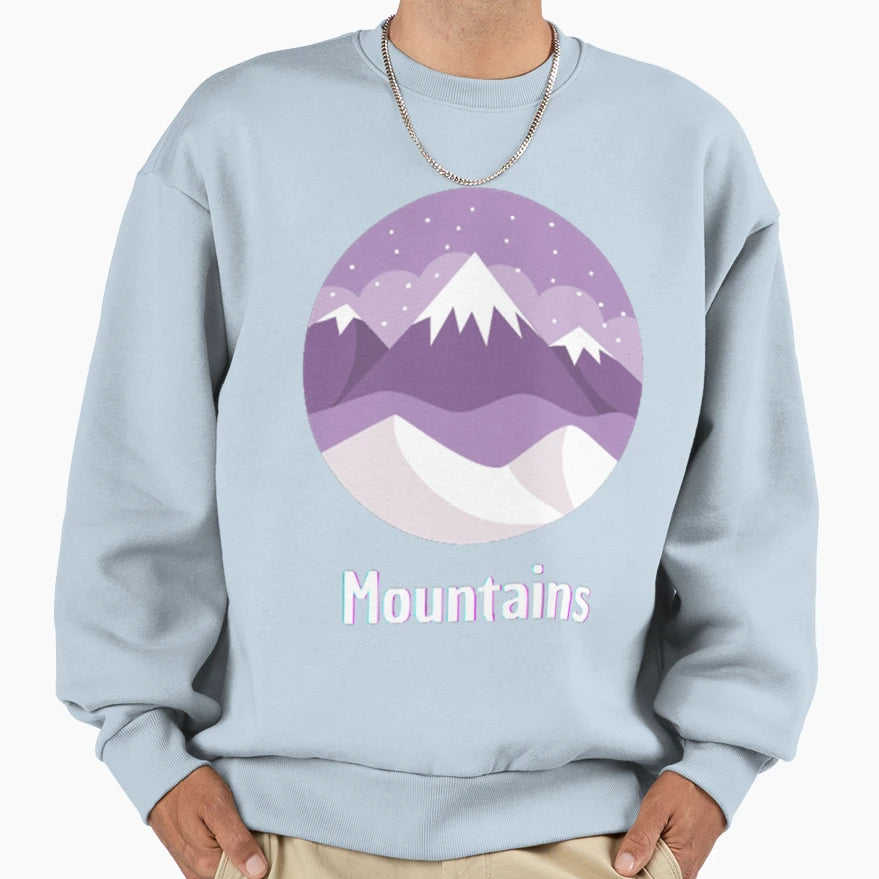Mountains Night Sweatshirt - Novelty Apparel Men Women - T-Shirt, Sweatshirt, Hoodie