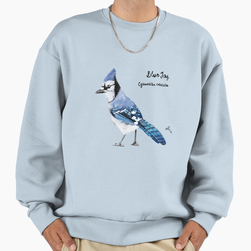 Blue Jay Sweatshirt - Custom Art Print Men Women - T-Shirt, Sweatshirt, Hoodie