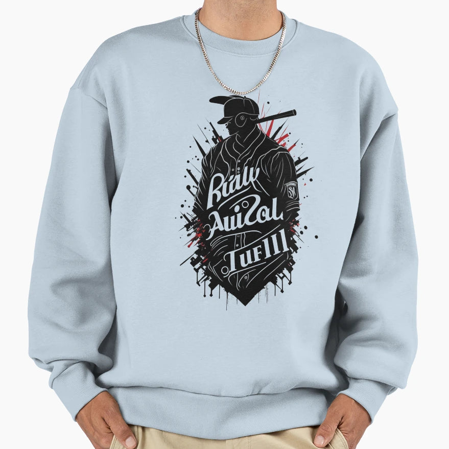 Baseball Player Art Sweatshirt - Unique Graphic Unisex - T-Shirt, Sweatshirt, Hoodie