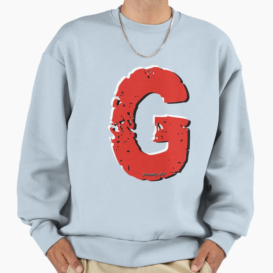 Initials G Sweatshirt - Trendy Graphic Men Women - T-Shirt, Sweatshirt, Hoodie