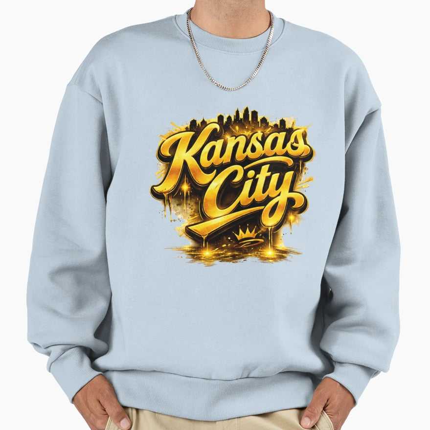 Kansasncity Gold Sweatshirt - Custom Art Print Unisex - T-Shirt, Sweatshirt, Hoodie