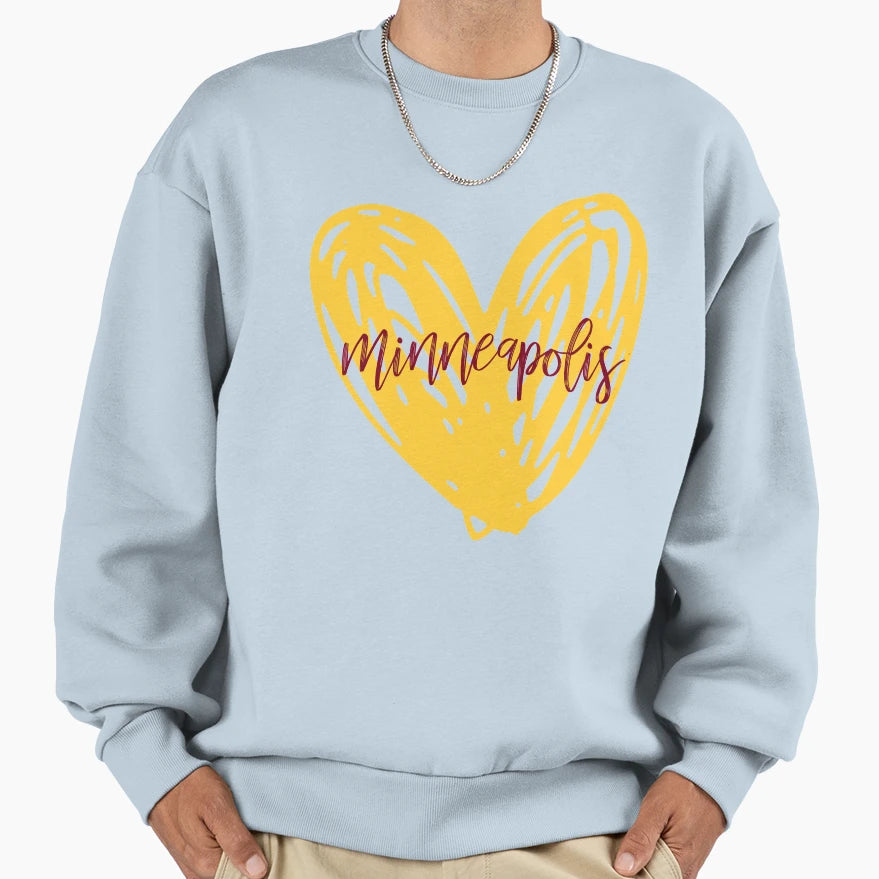 Minnesota Heart Sweatshirt - Streetwear Style Unisex - T-Shirt, Sweatshirt, Hoodie