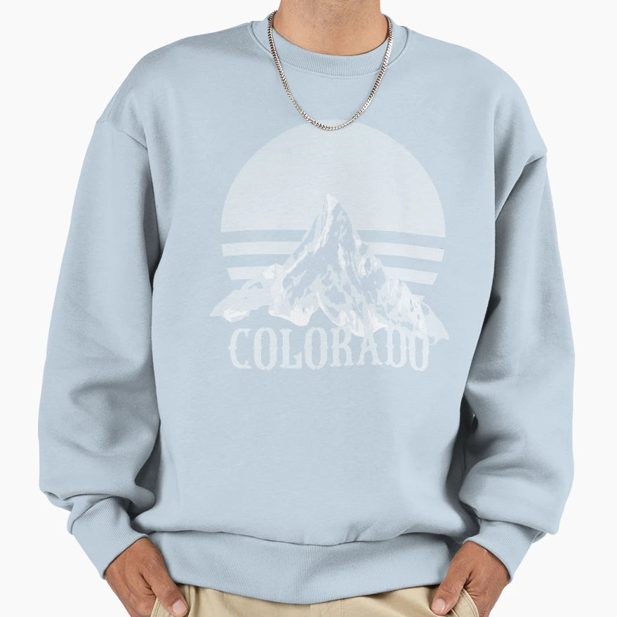 Colorado State Mountains Denver Sweatshirt - Minimalist Print Men Women - T-Shirt, Sweatshirt, Hoodie