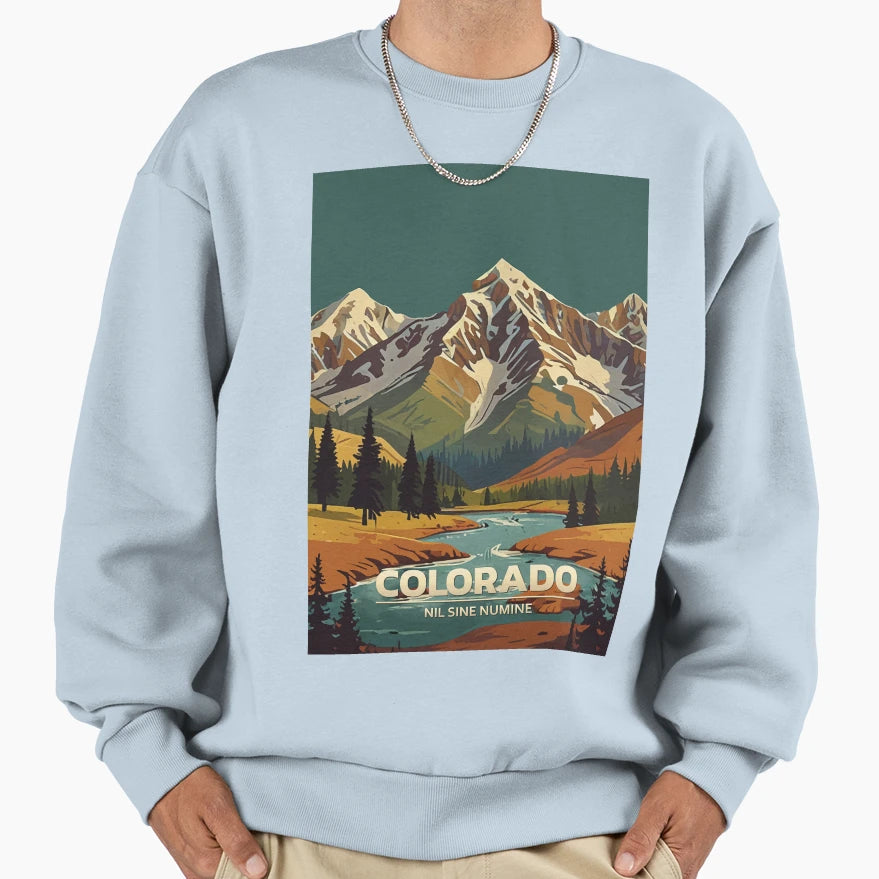 Colorado State Travel Sweatshirt - Unique Graphic for Adults - T-Shirt, Sweatshirt, Hoodie