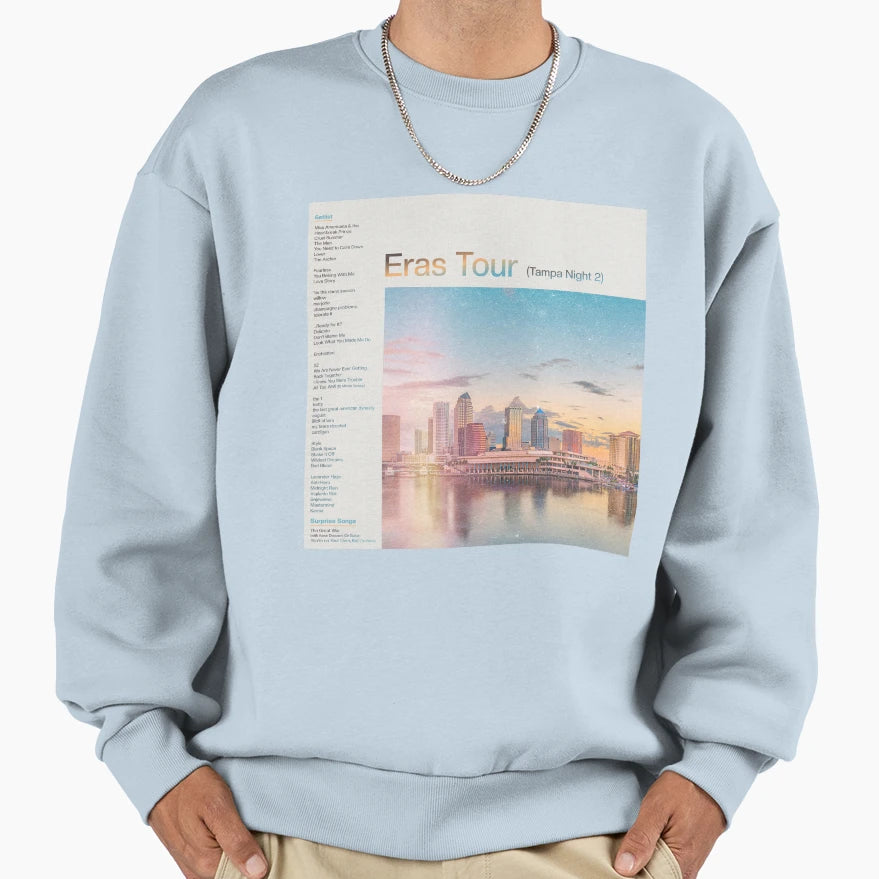 Eras Setlist Tampa Night 2 Sweatshirt - Fun Novelty Design Unisex - T-Shirt, Sweatshirt, Hoodie