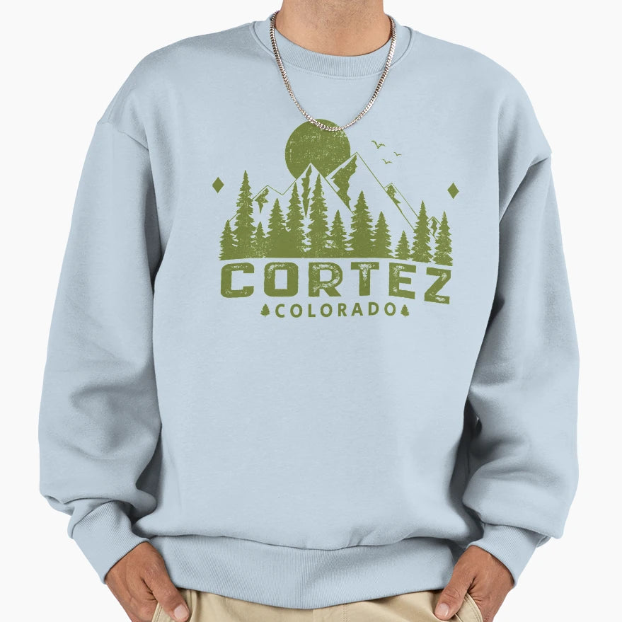 Cortez Colorado Mountain View Sweatshirt - Novelty Apparel Men Women - T-Shirt, Sweatshirt, Hoodie