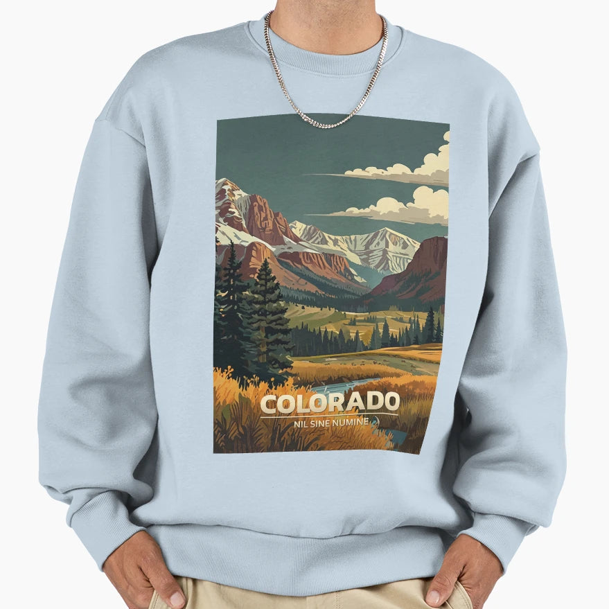 Colorado State Travel Sweatshirt - Trendy Graphic for Adults - T-Shirt, Sweatshirt, Hoodie