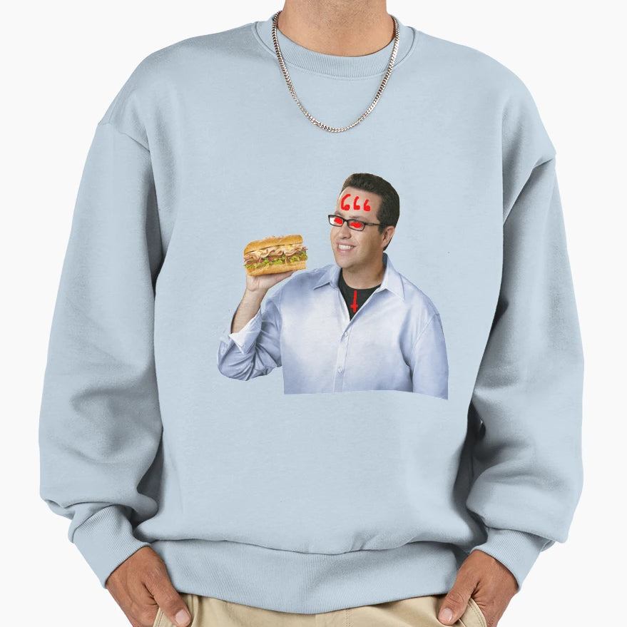 Jared Subway Sweatshirt - Minimalist Print Men Women - T-Shirt, Sweatshirt, Hoodie