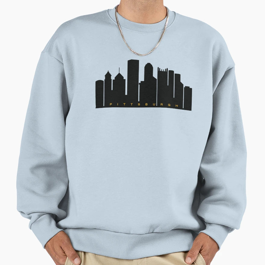 Pittsburgh Skyline Sweatshirt - Fun Novelty Design for Adults - T-Shirt, Sweatshirt, Hoodie