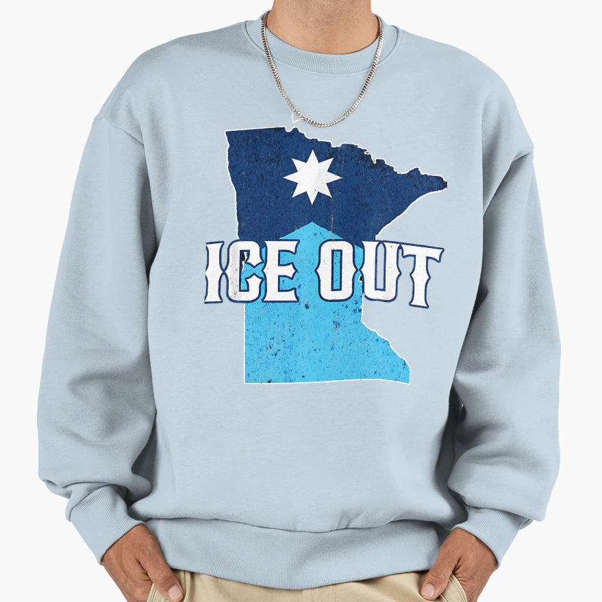 Ice Out Minnesota Sweatshirt - Fun Novelty Design for Adults - T-Shirt, Sweatshirt, Hoodie