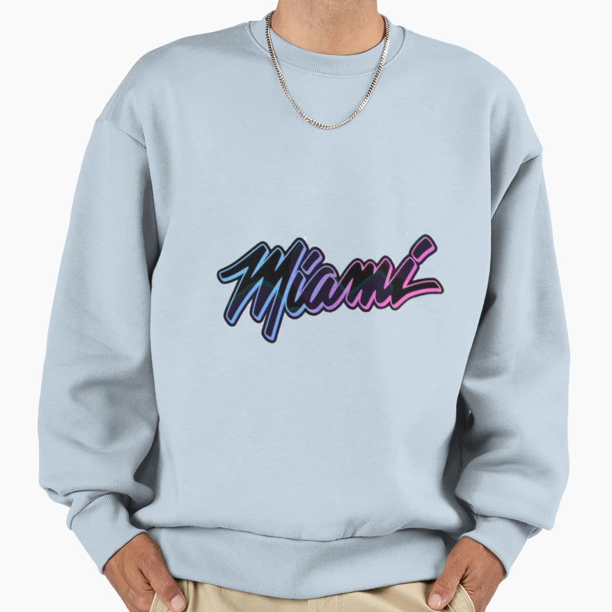 Miami Sweatshirt - Minimalist Print Men Women - T-Shirt, Sweatshirt, Hoodie