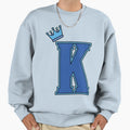 Blue Letter K Sweatshirt - Streetwear Style Unisex - T-Shirt, Sweatshirt, Hoodie