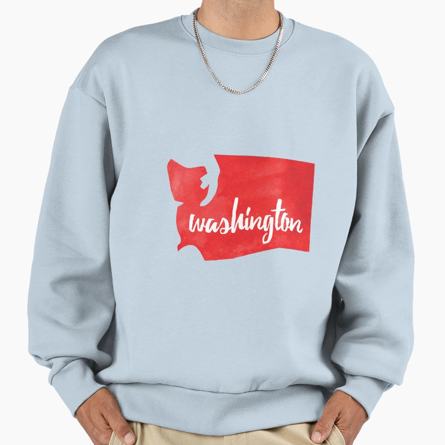 Washington Red Sweatshirt - Trendy Graphic Unisex - T-Shirt, Sweatshirt, Hoodie