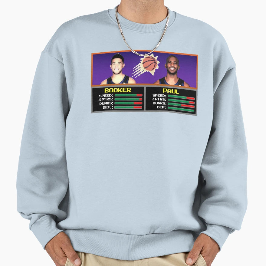 Devin Booker Chris Paul Nba Jam Sweatshirt - Fun Novelty Design for Adults - T-Shirt, Sweatshirt, Hoodie