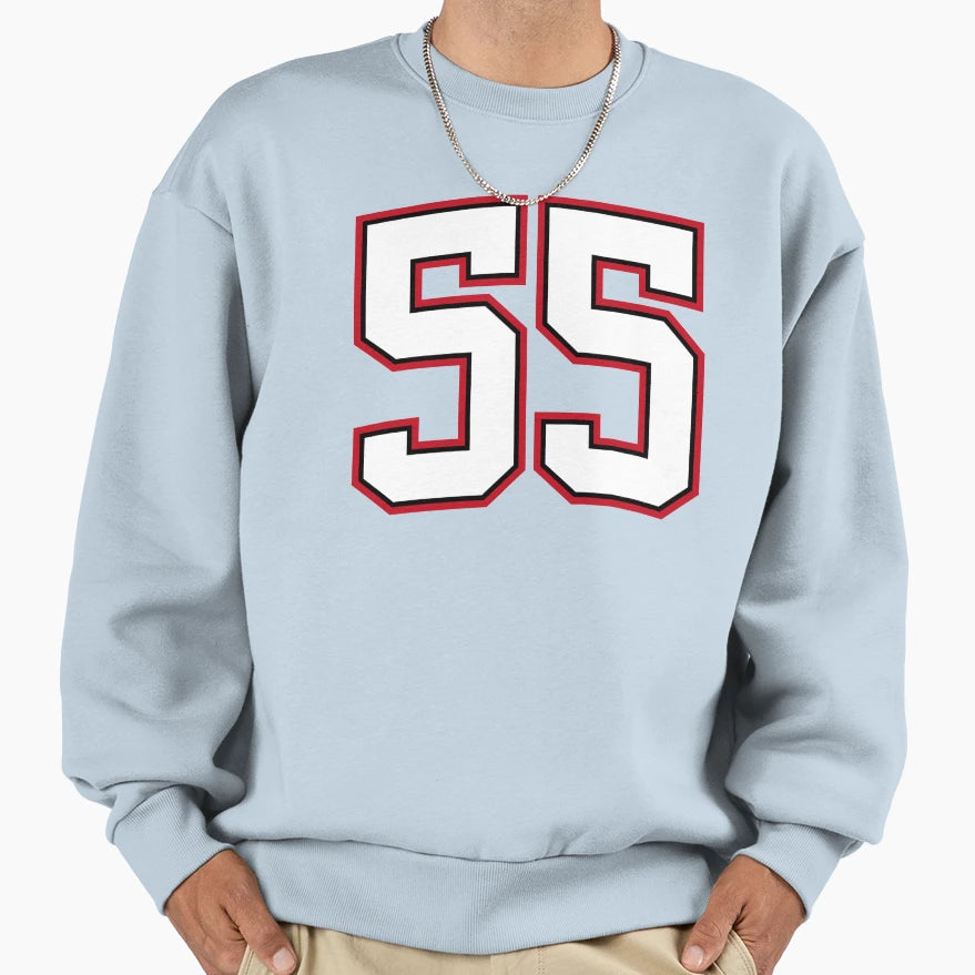 Number Fifty Five 55 Sweatshirt - Custom Art Print for Adults - T-Shirt, Sweatshirt, Hoodie