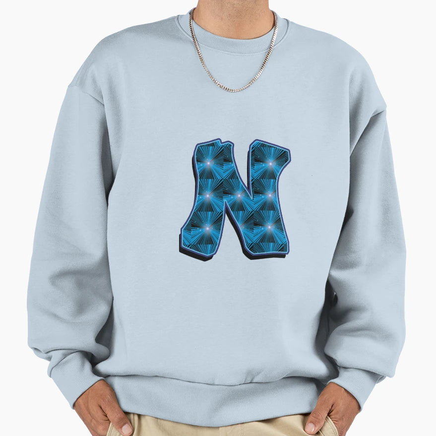 N Blue Rays Sweatshirt - Custom Art Print Unisex - T-Shirt, Sweatshirt, Hoodie