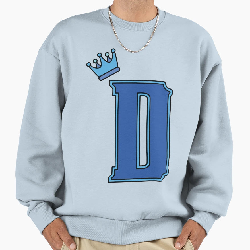 Blue Letter D Sweatshirt - Streetwear Style Unisex - T-Shirt, Sweatshirt, Hoodie