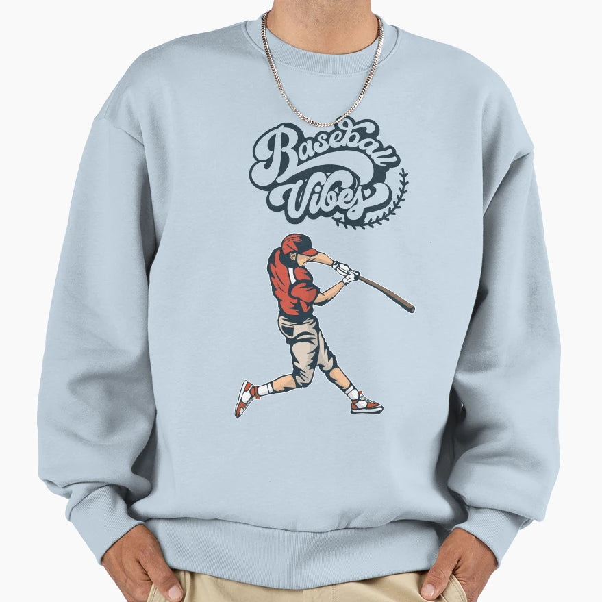 Baseball Vibes Sweatshirt - Novelty Apparel Men Women - T-Shirt, Sweatshirt, Hoodie