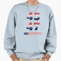 45 47 Trump Patriotic Usa Flag Sweatshirt - Trendy Graphic Unisex - T-Shirt, Sweatshirt, Hoodie