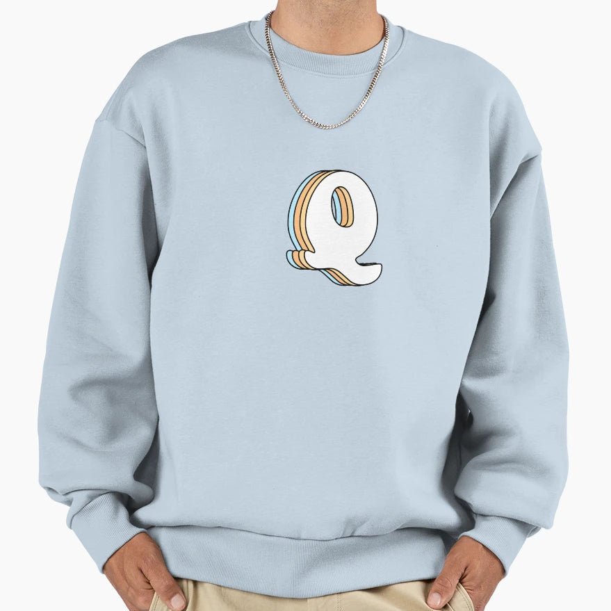Letter Q Sweatshirt - Unique Graphic Men Women - T-Shirt, Sweatshirt, Hoodie