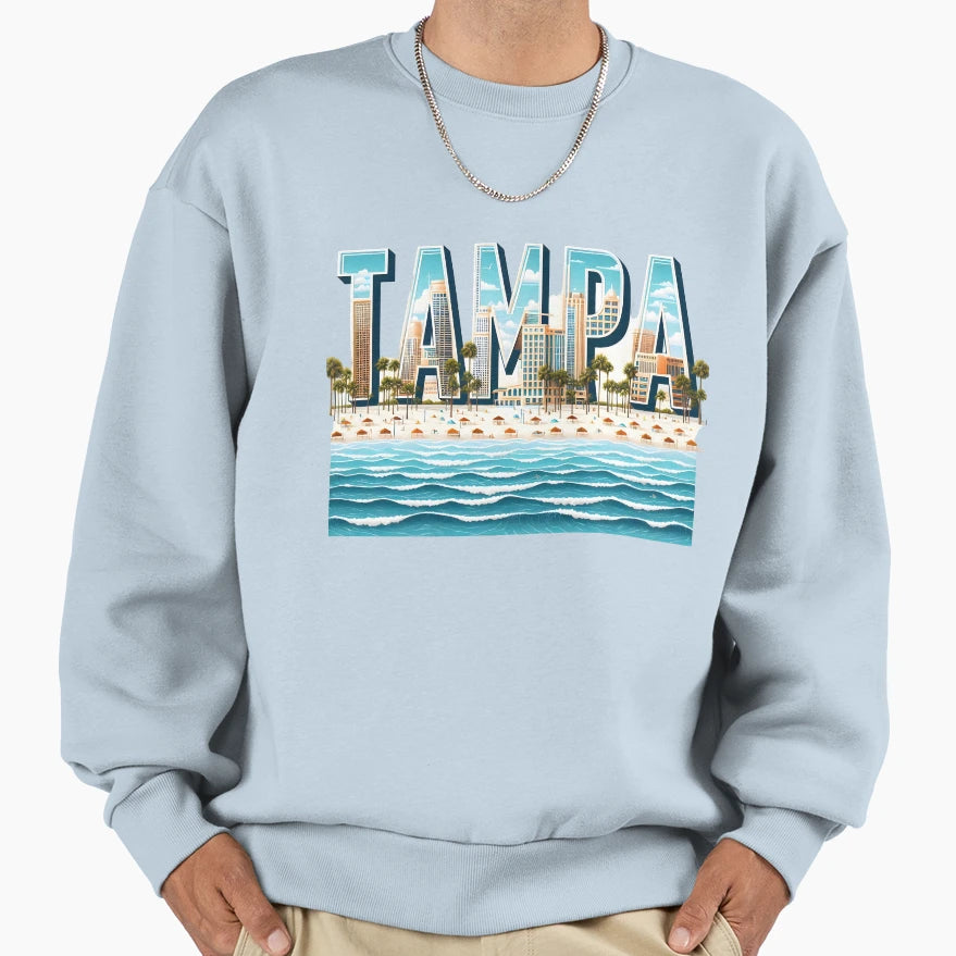 Tampa Florida Tampa Florida Tampa Sweatshirt - Novelty Apparel Men Women - T-Shirt, Sweatshirt, Hoodie