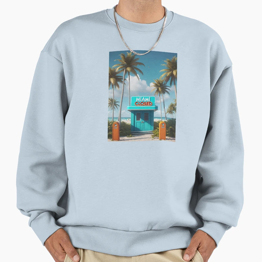 Miami Beach Sweatshirt - Graphic Print Unisex - T-Shirt, Sweatshirt, Hoodie