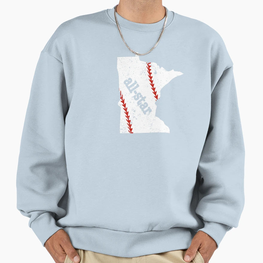 All Star Baseball Minnesota Sweatshirt - Aesthetic Graphic Men Women - T-Shirt, Sweatshirt, Hoodie