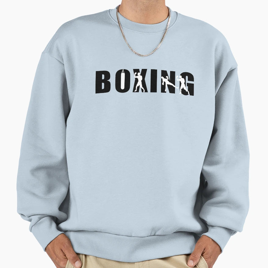 Motivational Training Movements Boxing Sweatshirt - Graphic Print Unisex - T-Shirt, Sweatshirt, Hoodie