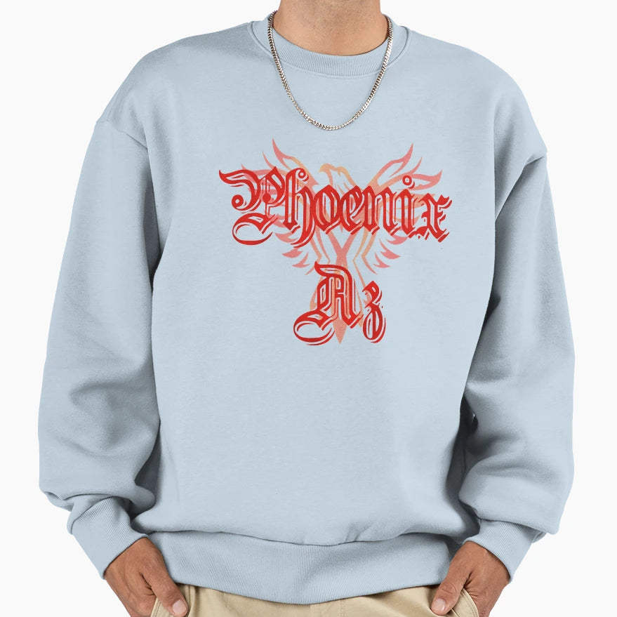 Phoenix Arizona Az Text Sweatshirt - Minimalist Print Men Women - T-Shirt, Sweatshirt, Hoodie
