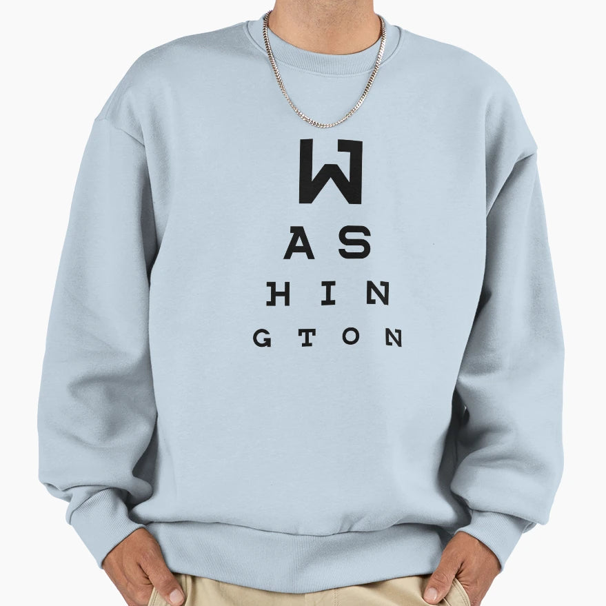 Washington Eye Test Chart Sweatshirt - Graphic Print Men Women - T-Shirt, Sweatshirt, Hoodie