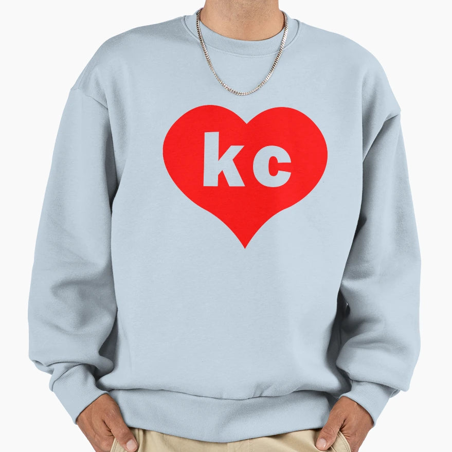 I Love Kansas City Heart Kc Sweatshirt - Graphic Print for Adults - T-Shirt, Sweatshirt, Hoodie