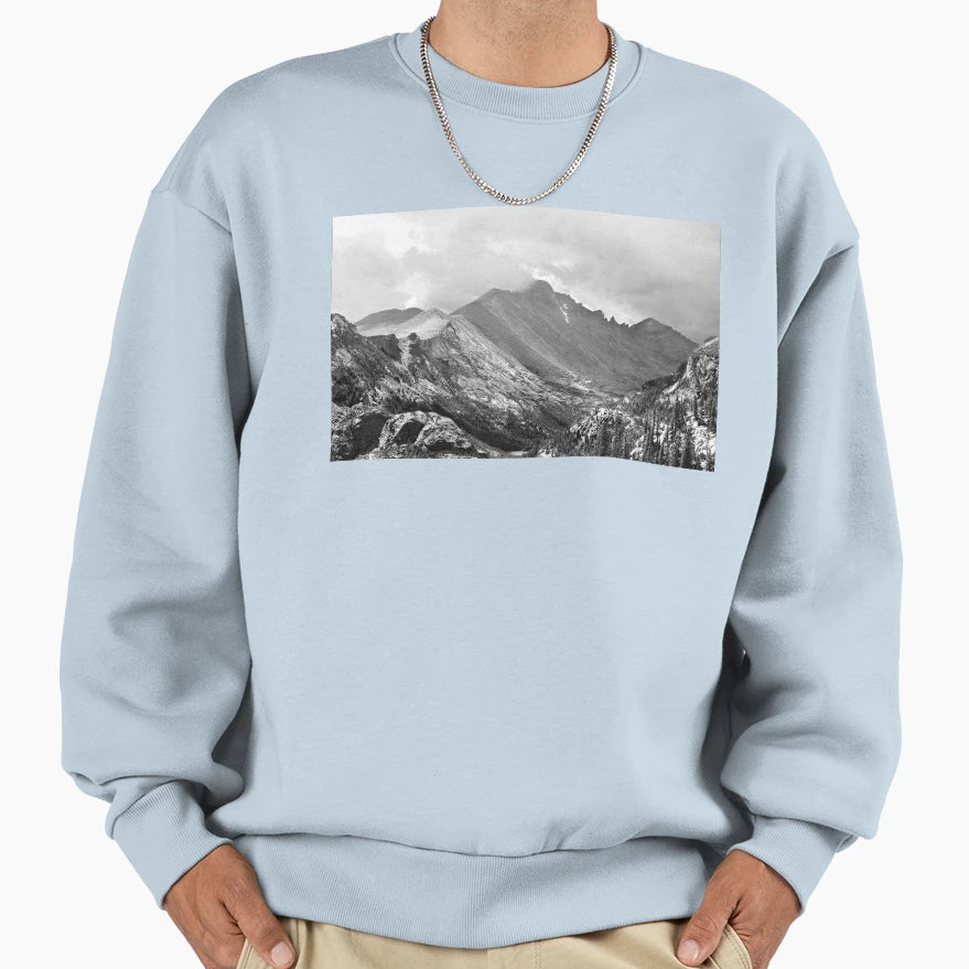 Colorado Rocky Mountains B W Sweatshirt - Streetwear Style Men Women - T-Shirt, Sweatshirt, Hoodie