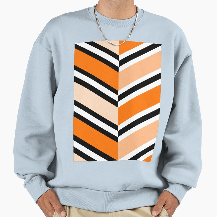 Mod Chevrons Orange Sweatshirt - Unique Graphic Unisex - T-Shirt, Sweatshirt, Hoodie