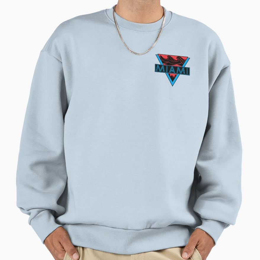 Miami Travel Badge Sweatshirt - Novelty Apparel Unisex - T-Shirt, Sweatshirt, Hoodie