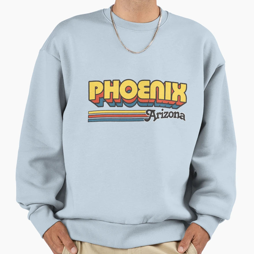 Phoenix Az City Stripes Sweatshirt - Aesthetic Graphic Unisex - T-Shirt, Sweatshirt, Hoodie
