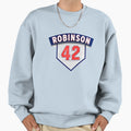 Jackie Robinson 42 Retired Plaque Sweatshirt - Minimalist Print Unisex - T-Shirt, Sweatshirt, Hoodie